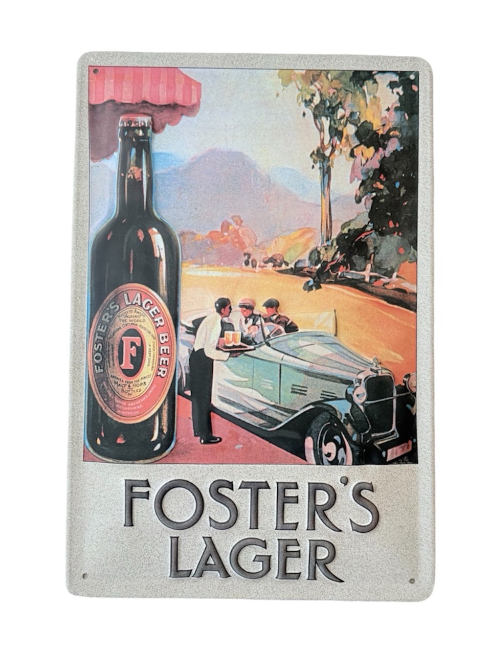 Foster's Lager Vintage Metal Sign - Retro Beer Advertisement